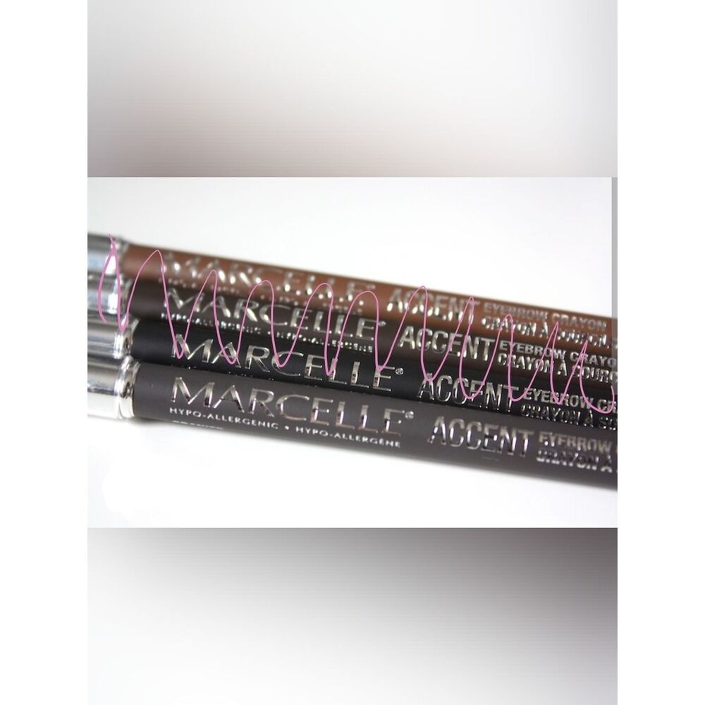 Marcelle Accent Eyebrow Pencil Crayon with Spoolie 2in1 - Black Brown